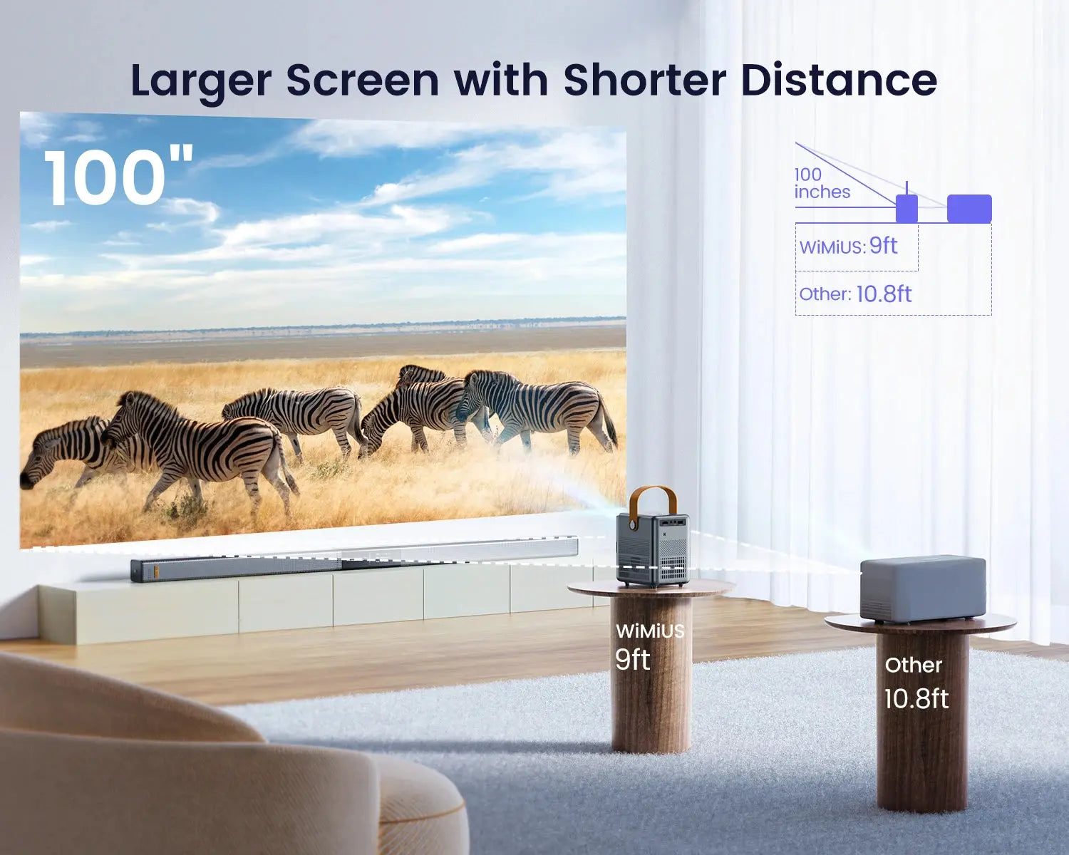 Portable Projector Black Luxe Lifestyle